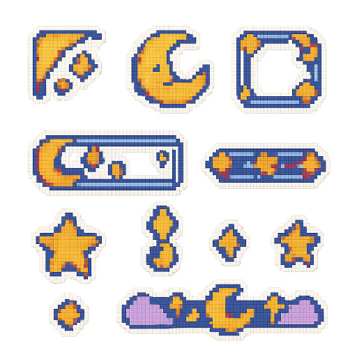 Moon & Stars Frames & Shapes preview