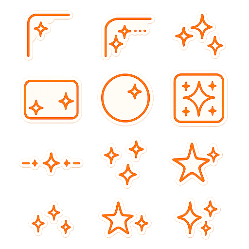 Stars & Sparkles Frames & Shapes preview