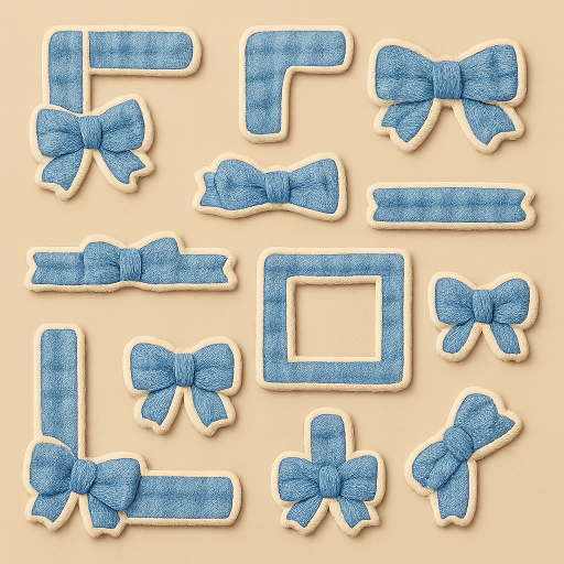 Checkered Ribbons Frames & Shapes preview