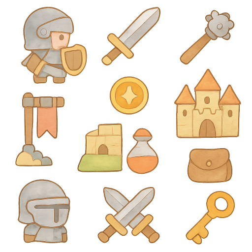 Little Knight Game Assets preview