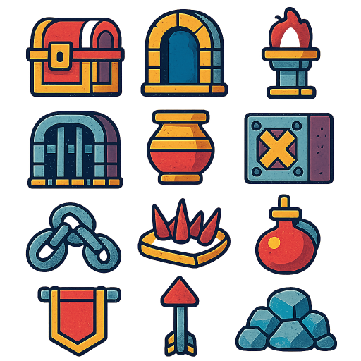 Dungeon Objects Game Assets preview