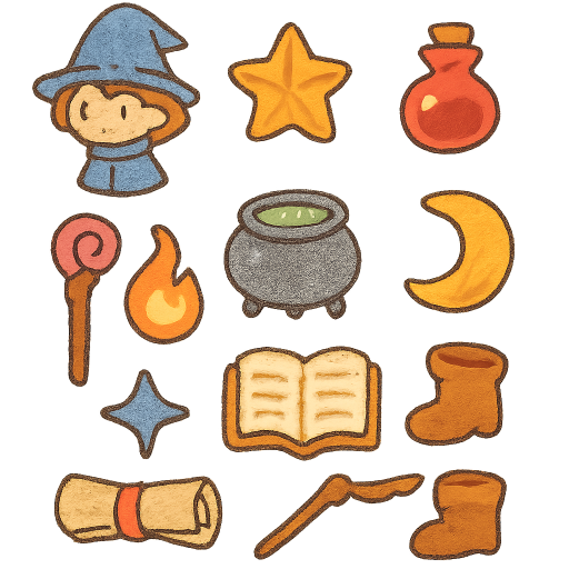 Little Wizard Game Assets preview