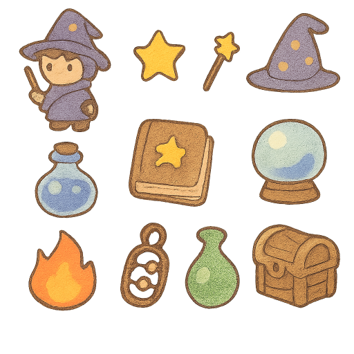 Little Wizard Game Assets preview