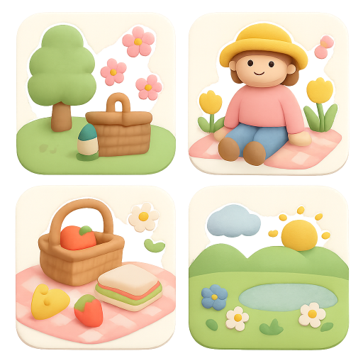 Spring Picnic Illustrations preview