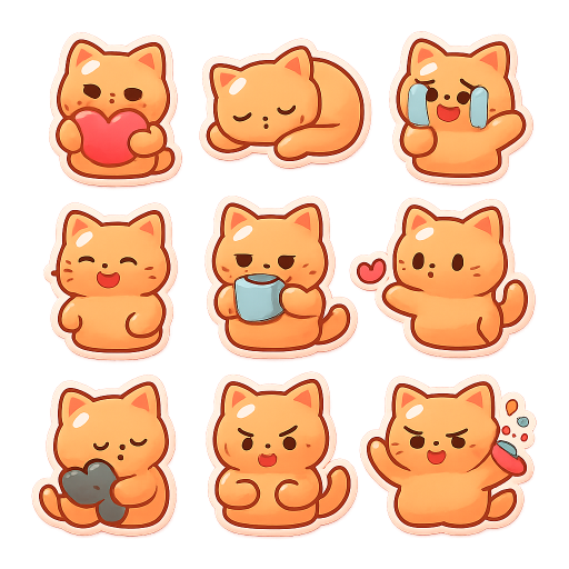 Prim Cat Stickers preview
