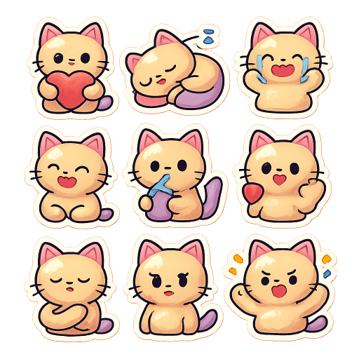 Prim Cat Stickers preview