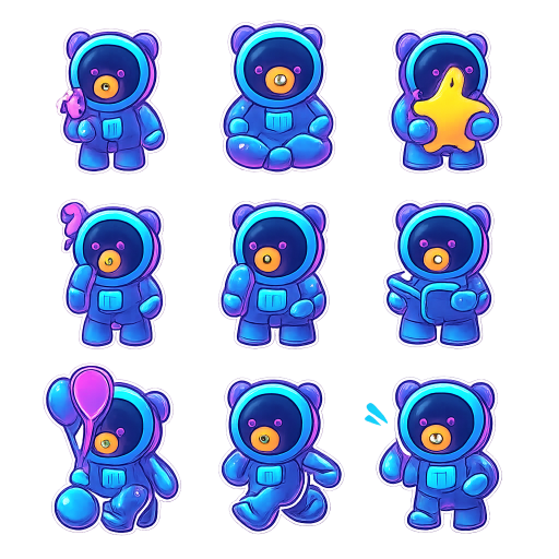 Spacesuit Bear Stickers preview