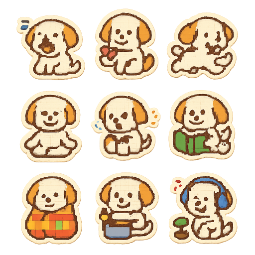 Happy Puppy Stickers preview
