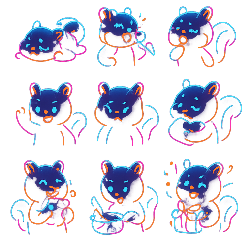 Playful Squirrel Stickers preview