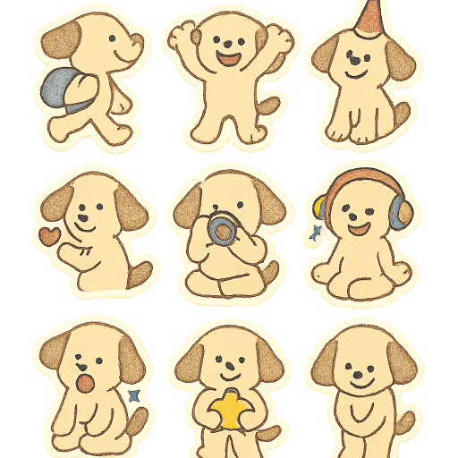 Happy Puppy Stickers preview