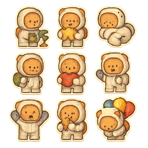 Spacesuit Bear Stickers preview