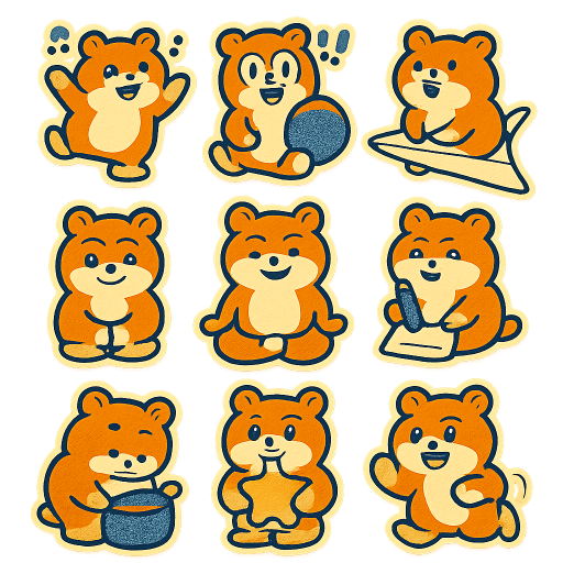Shy Hamster Stickers preview
