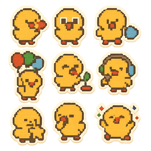 Round Chick Stickers preview