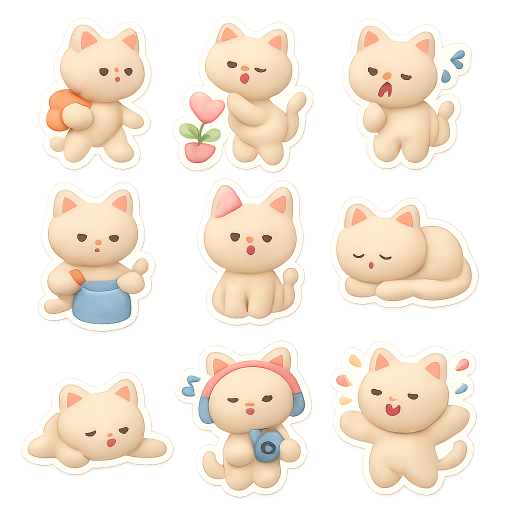 Prim Cat Stickers preview