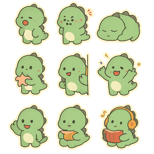 Little Dinosaur Stickers preview