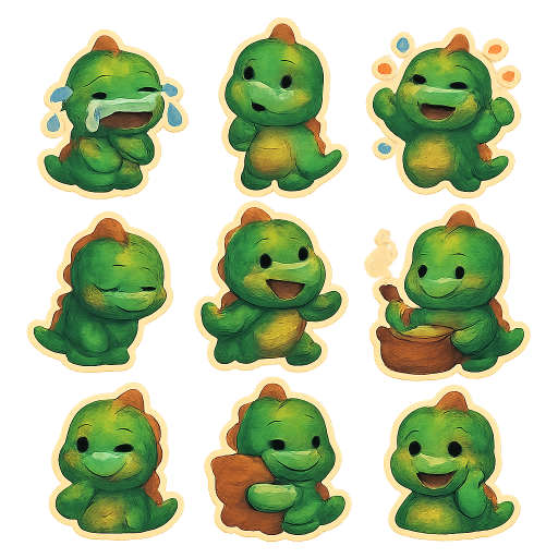 Little Dinosaur Stickers preview