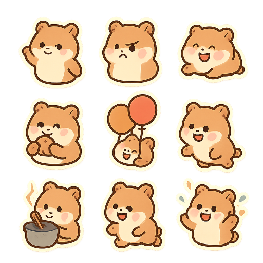 Shy Hamster Stickers preview