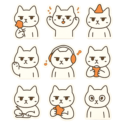 Prim Cat Stickers preview