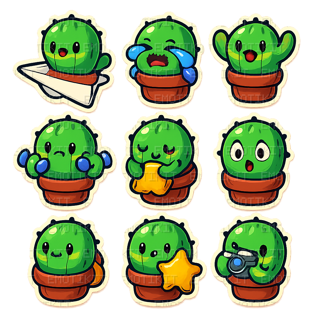 Cactus Stickers full sheet